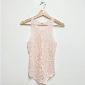 Aritzia Wilfred Lace Race Back Tank Top